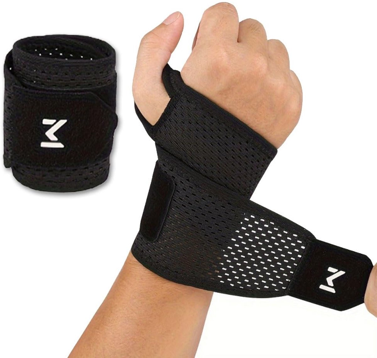 Polsbandages voor fitness – 2 stuks ademende polsbandages voor verstuikte polsen, peesontsteking of sport; voor de - ShopVlot
