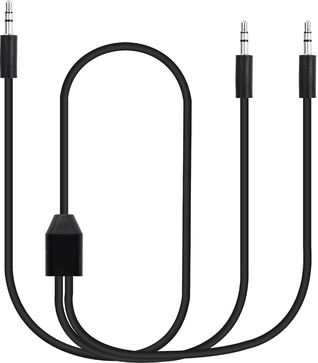 CERRXIAN 3.5mm to Dual 3.5mm Dual Audio Cable, 1/8 TRS Male to 2 Male Y Splitter Adapter for Smartphone, Computer, MP3 - ShopVlot