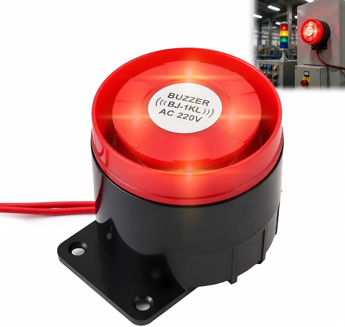 Outdoor Alarm System, 220 V, 120 dB, Siren, Alarm System, Waterproof, with Sound and Light Warning, Household Flashing - ShopVlot