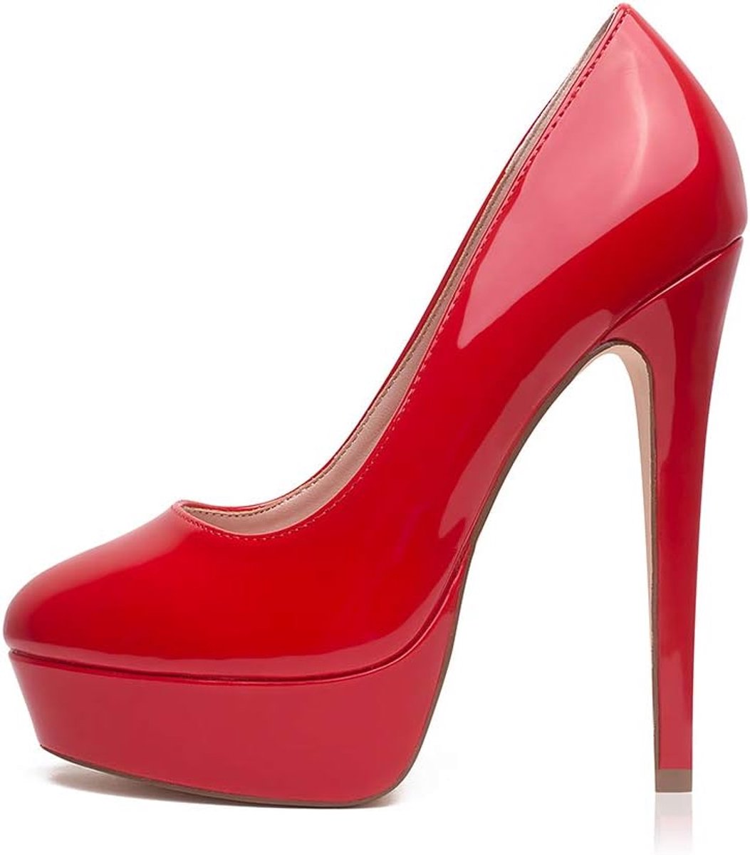 Zhabtuc Women's Stiletto Platform Court Shoes Sexy Slip on High Heel Pumps 5.5 in/14cm Dress Wedding Party Prom Shoes - ShopVlot