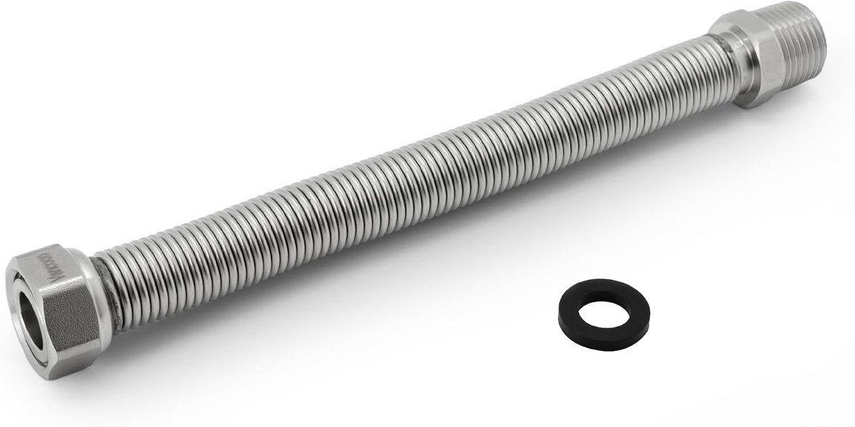 Vancoco Stainless Steel Flexible Tube 1/2 Inch Corrugated Pipe Extendable Flexible Connection Tube Length Adjustable - ShopVlot