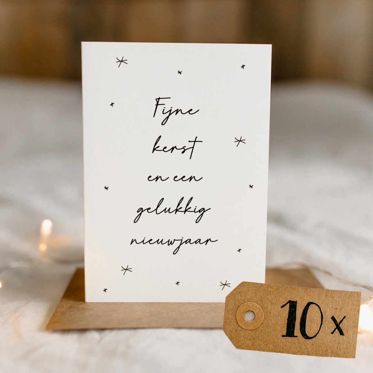 10x hippe Nederlandse kerstkaarten (A6 formaat) - kerst kaarten om te versturen - kaartenset - kaartjes blanco - kaartjes met tekst - luxe kerstkaarten - feestdagenkaarten - kerstkaart - wenskaarten