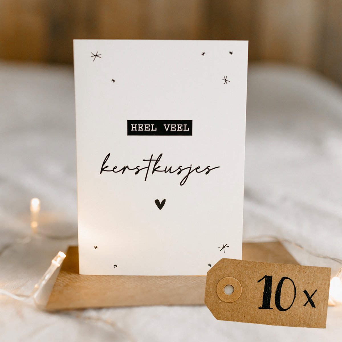 10x hippe Nederlandse kerstkaarten (A6 formaat) - kerst kaarten om te versturen - kaartenset - kaartjes blanco - kaartjes met tekst - luxe kerstkaarten - feestdagenkaarten - kerstkaart - wenskaarten