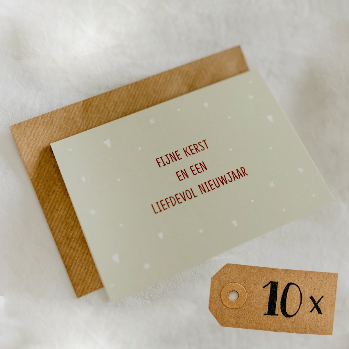 10x hippe gekleurde kerstkaarten (A6 formaat) - kerst kaarten om te versturen - kaartenset - kaartjes blanco - kaartjes met tekst - Luxe kerstkaarten