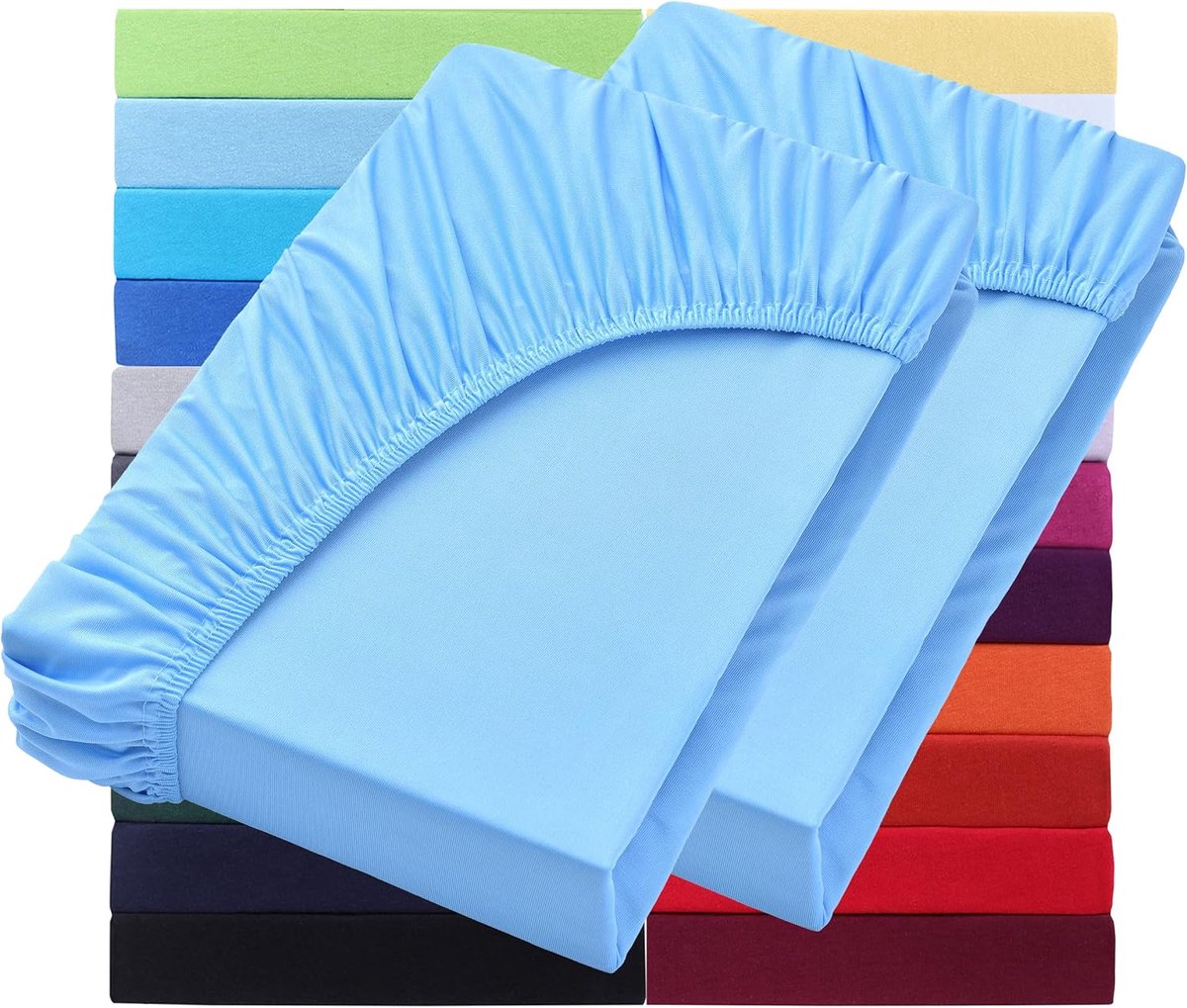NatureMark Set of 2 waterbed & box spring fitted sheets 200 x 220 cm - 40 cm bridge - 200x220 cm fitted sheet - ShopVlot