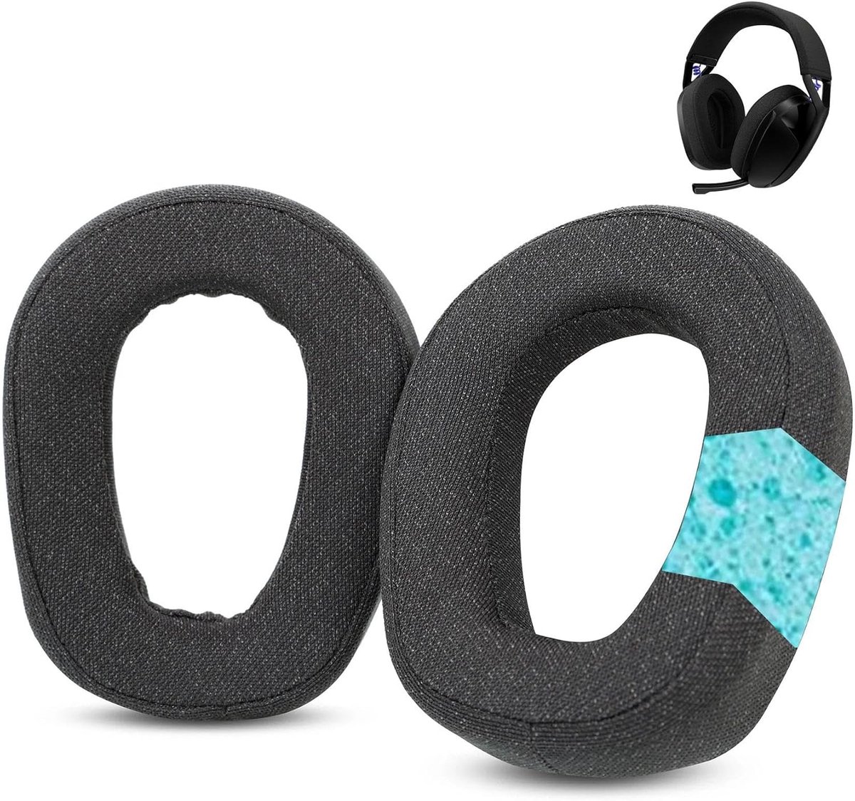 G321 Oorkussens Vervangende Kussens Compatibel met Logitech G321 Hoofdtelefoon Premium Mesh Stof en Memory Foam - ShopVlot
