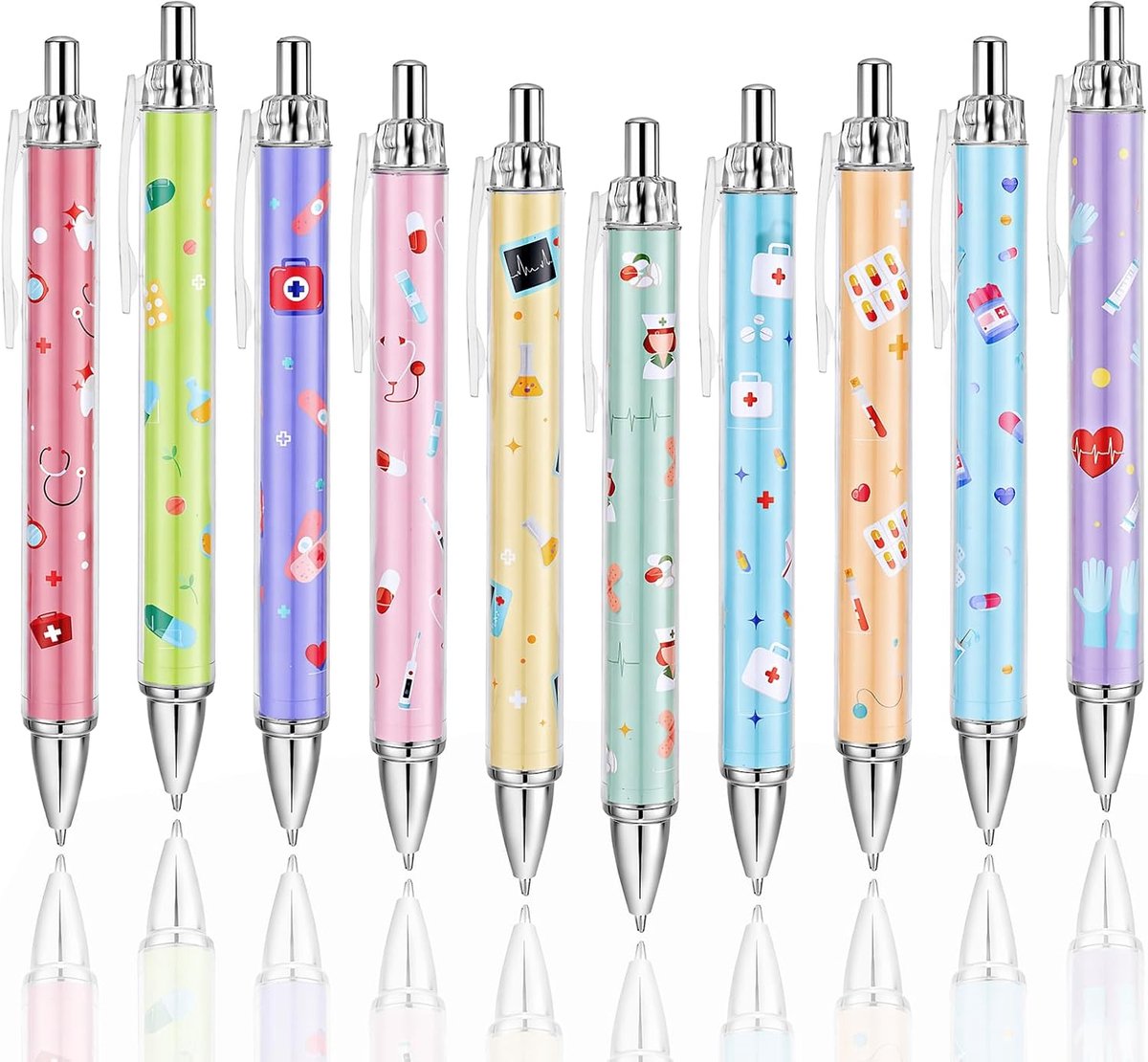 10 stuks grappige balpennen voor verpleegsters, cartoon-verpleegster-pen, verpleegsteraccessoires, cadeau voor - ShopVlot