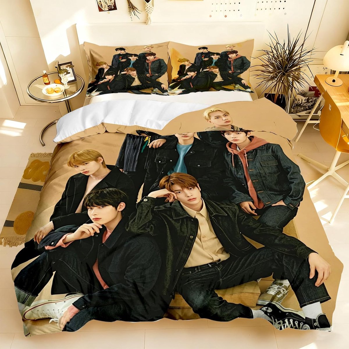 Enhypon bedding 135x200cm,Enhypeen Blanket, Enhypon merch - Bedding set on soft microfiber yarns, Fan peripheral - ShopVlot