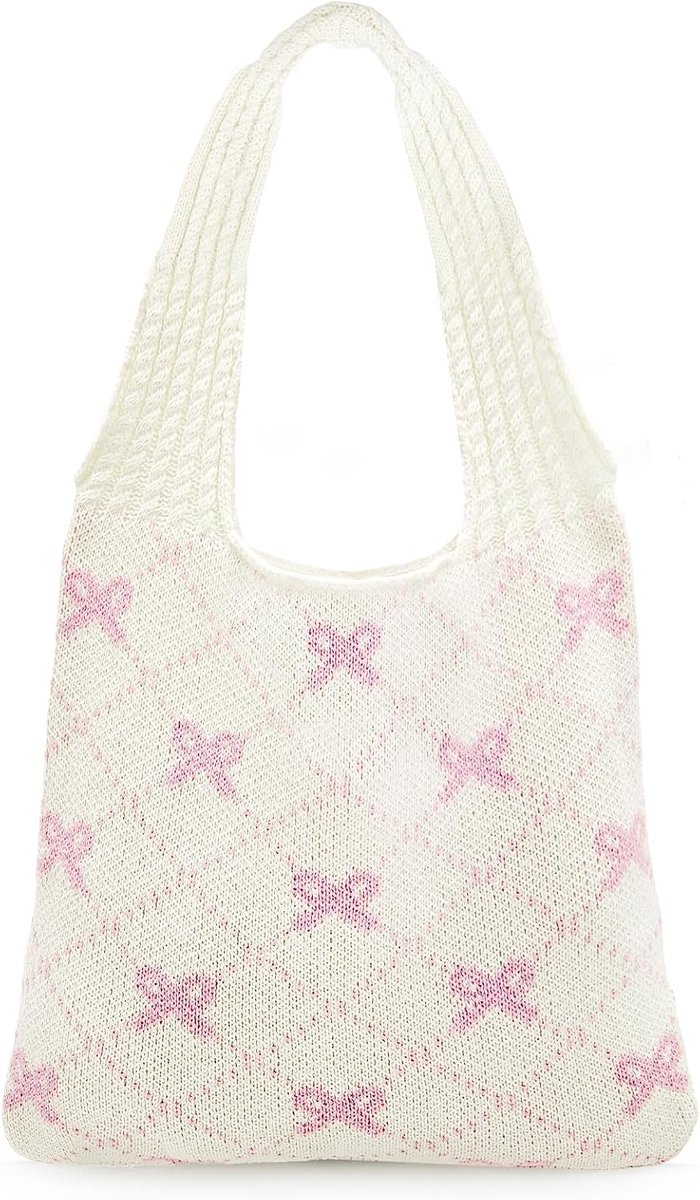 beifon Beach Bag for Women, Summer Boho Knitted Bag, Beach Bag, Mesh Crochet Handbag, Tote Bag, Net Bag, Shoulder Bag - ShopVlot