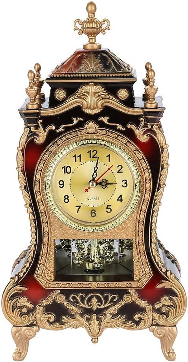 Table Alarm Clock, Wall Clock with Garland and Chime Classic Vintage European Style Table Clock Antique Clock for Home - ShopVlot