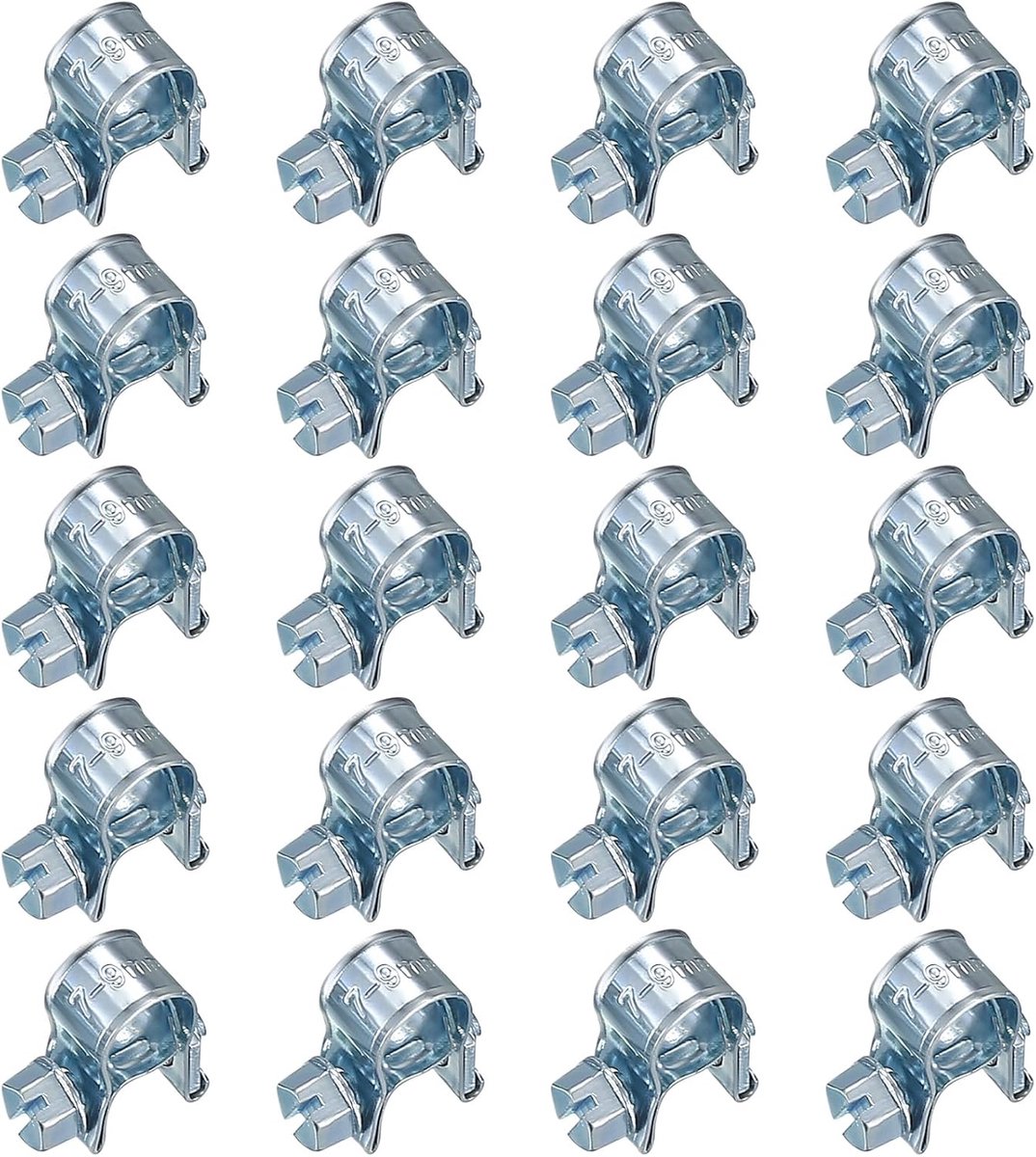 20Pcs Mini Hose Clamps, Adjustable Tube Clamps, Small Hose Clamps, Fuel Injection Joint Clamps for Mini Fuel Line - ShopVlot