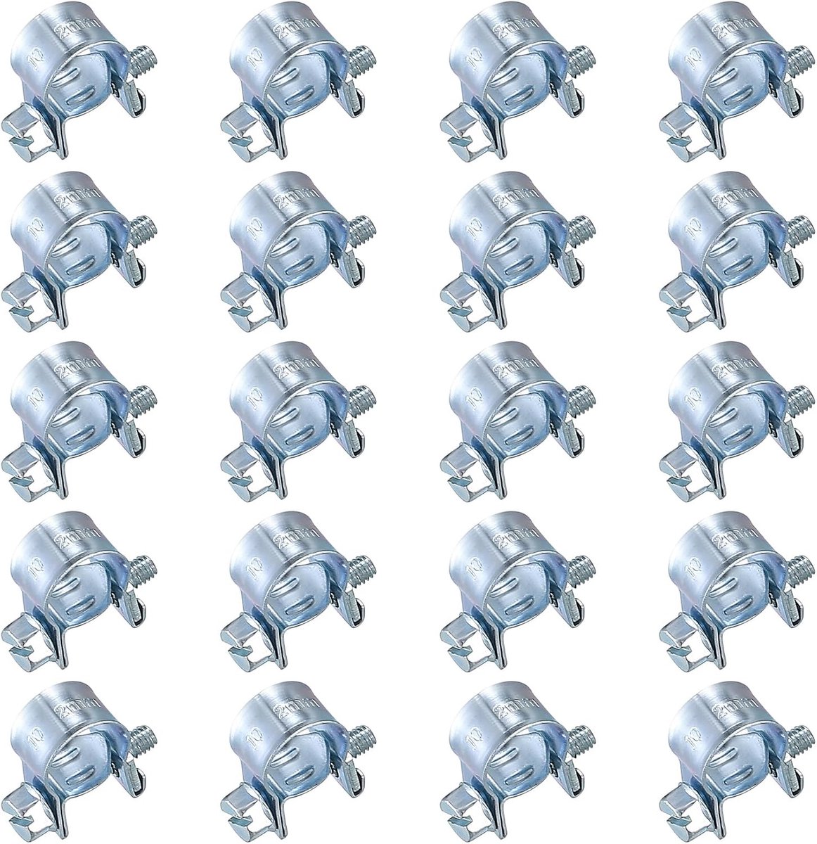 ywchaoshe 20Pcs Mini Hose Clamps, Adjustable Tube Clamps, Small Hose Clamps, Fuel Injection Joint Clamps for Mini Fuel - ShopVlot