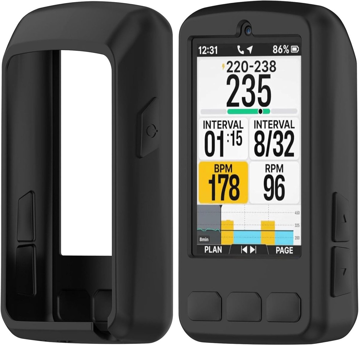 Silicone Cover Compatible for Wahoo ROAM V3/3, [Supports Wireless Charging] [Shockproof Protective Case] Black - ShopVlot