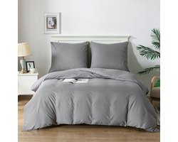Good Nite Beddengoedset, 135 x 200 cm, 2-delig + 1 kussensloop 80 x 80 cm, grijs, microvezel, dekbedovertrek 135 x 200 - ShopVlot