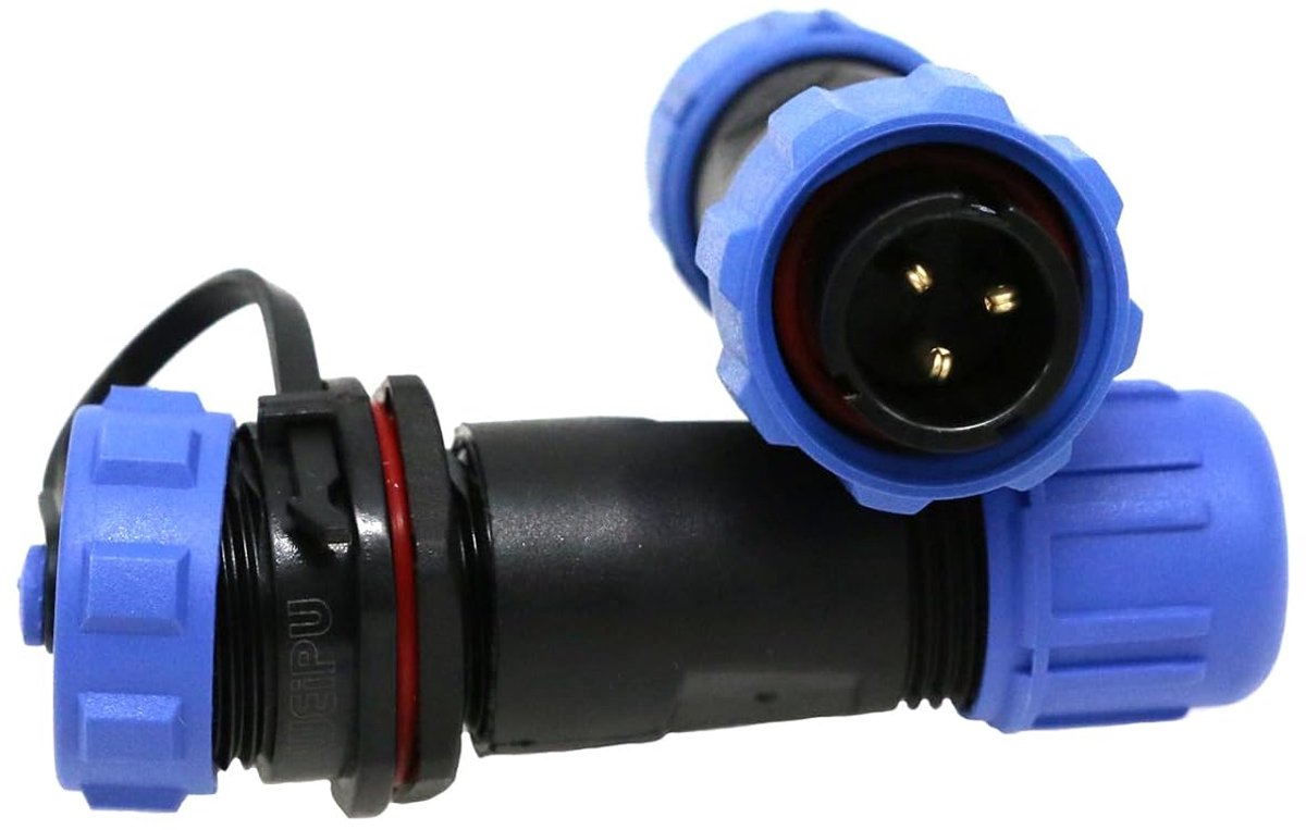 Weipu SP13 3 Pin 13A Waterproof Connector IP68 Chassis Panel Mount Aviation Circular Inline Male Female Socket Cable - ShopVlot