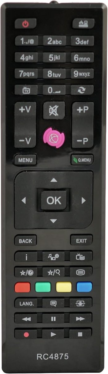 Replacement remote control suitable for Telefunken D32H285R4 D32H287M4 D32H287Q4 D32H289N3C D39F185M3W D39F185N3C - ShopVlot