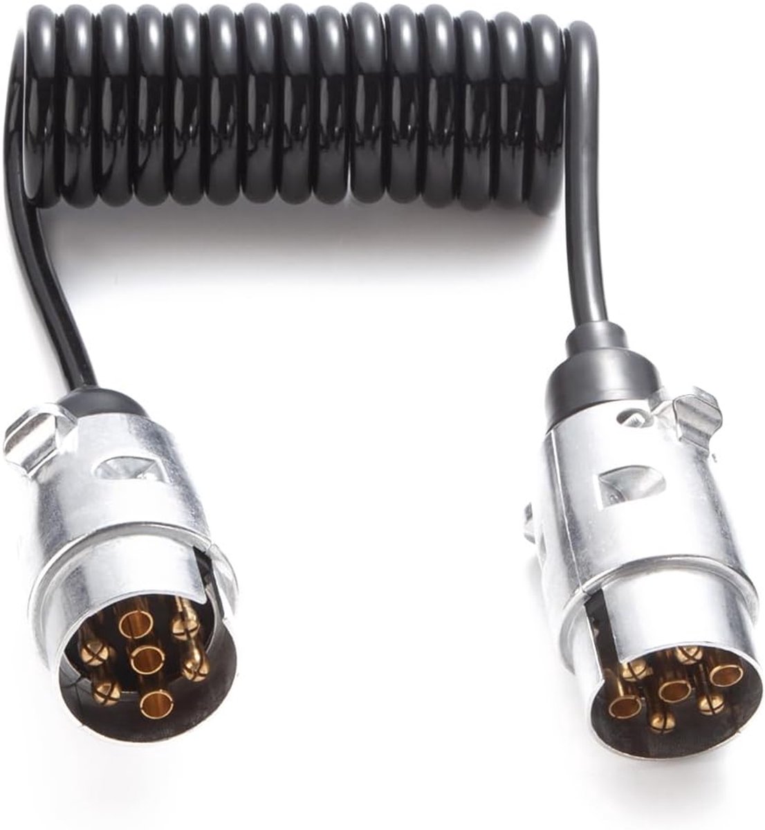 2.2 m Extension Cable, 7-Pole, Trailer, 7-Pole, Extension Cable, Trailer, 12 V, Spiral Extension Trailer, 7-Pin, for - ShopVlot