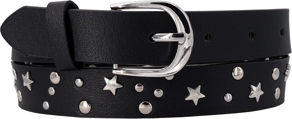 Rockstar Riem voor kinderen, moderne riem met leuke klinknagels voor meisjes, riem voor meisjes - ShopVlot