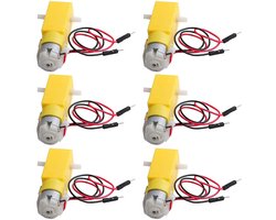 GUUZI 6pcs TT DC Gearbox Motor Dual Shaft 3-6V Gear Motor for Arduino Smart Car Robot - ShopVlot