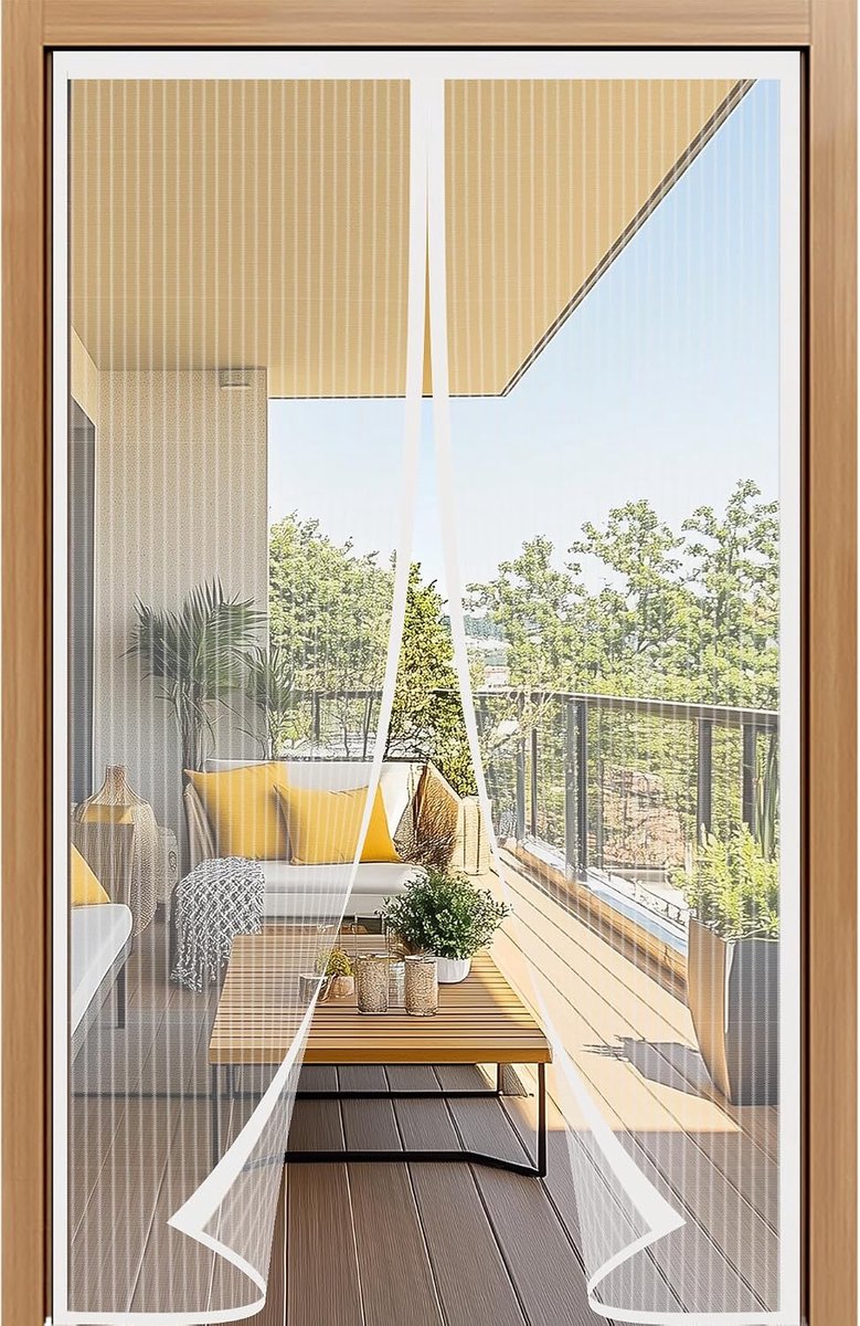 Magnetic Mosquito Net, 130 x 210 cm, Fly Screen for Door, Window, White, Magnetic Mosquito Net, Balcony, Breathable - ShopVlot