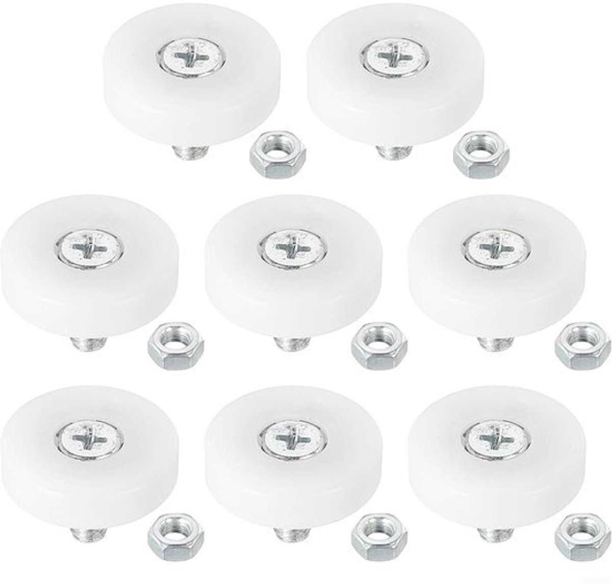 Schuifladenlager 8 Stuks - Riemschijf - Lade Rollen - Reservewielen - M6 x 1 - Duurzaam Materiaal - Geluidsreductie - Ladewielen