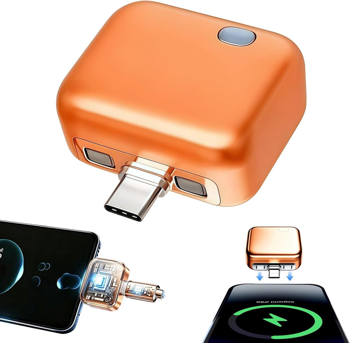 Oplaadadapter 140 W snel opladen - oranje kleur - overbelastingsbeveiliging - automatische uitschakeling - ShopVlot