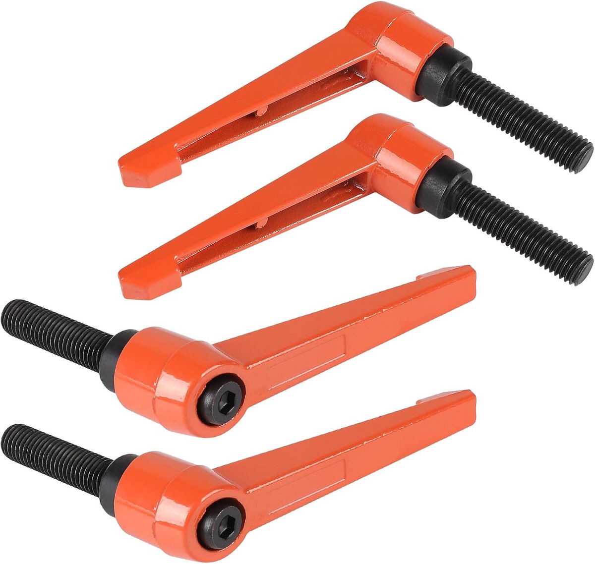 Klemhendel M10 x 40mm - Verstelbaar met metalen handgreep - Oranje - Voor eenvoudige bevestiging - ShopVlot