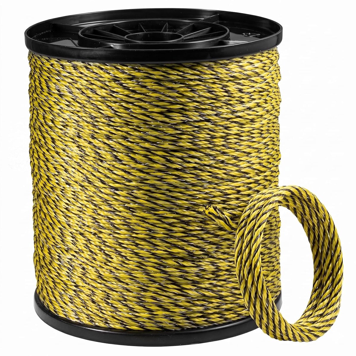Weidehekdraad 500 m - 3,0 mm - zwart-geel - hoge geleidbaarheid voor elektrische omheiningen - ShopVlot