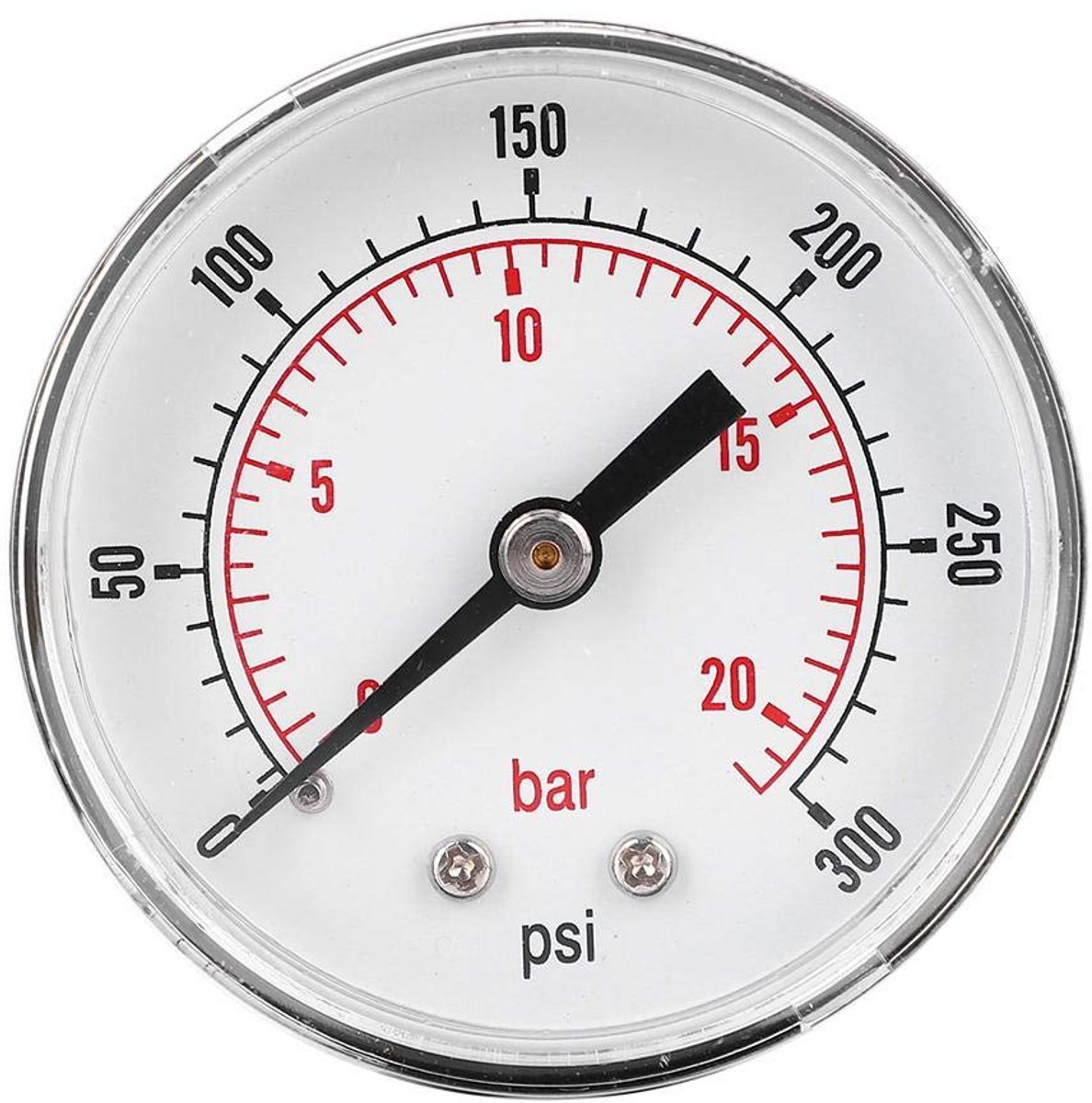 Manometer 50 mm - 1/4 BSPT aansluiting - Messing voor lucht, water, olie en gas - Nauwkeurige metingen - ShopVlot