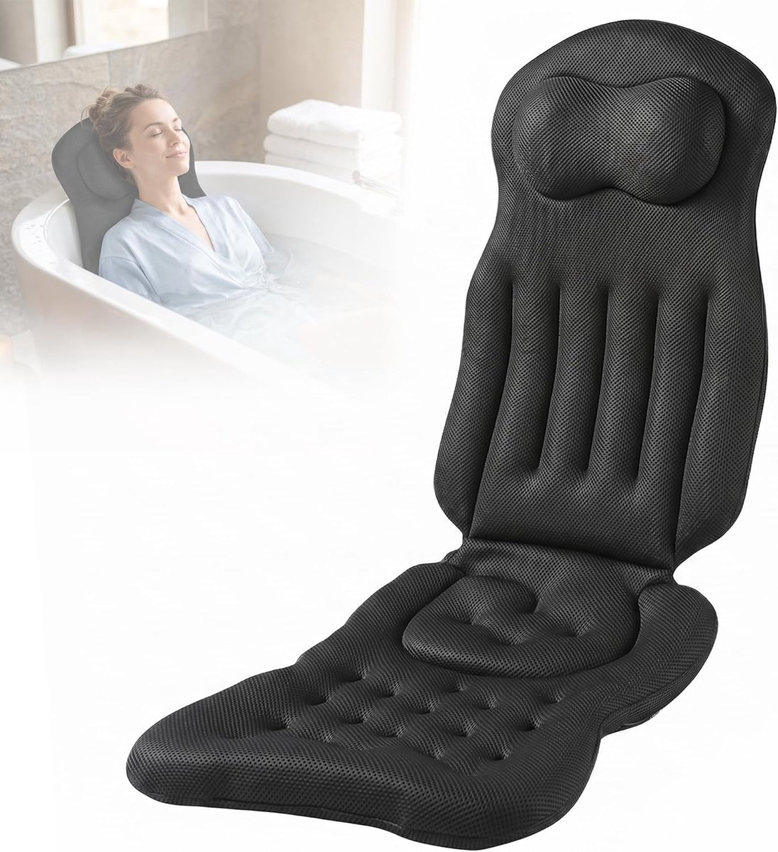 Full body badkussen - extra dik 4D luchtmesh - huidvriendelijk - luxe spa ervaring - ShopVlot