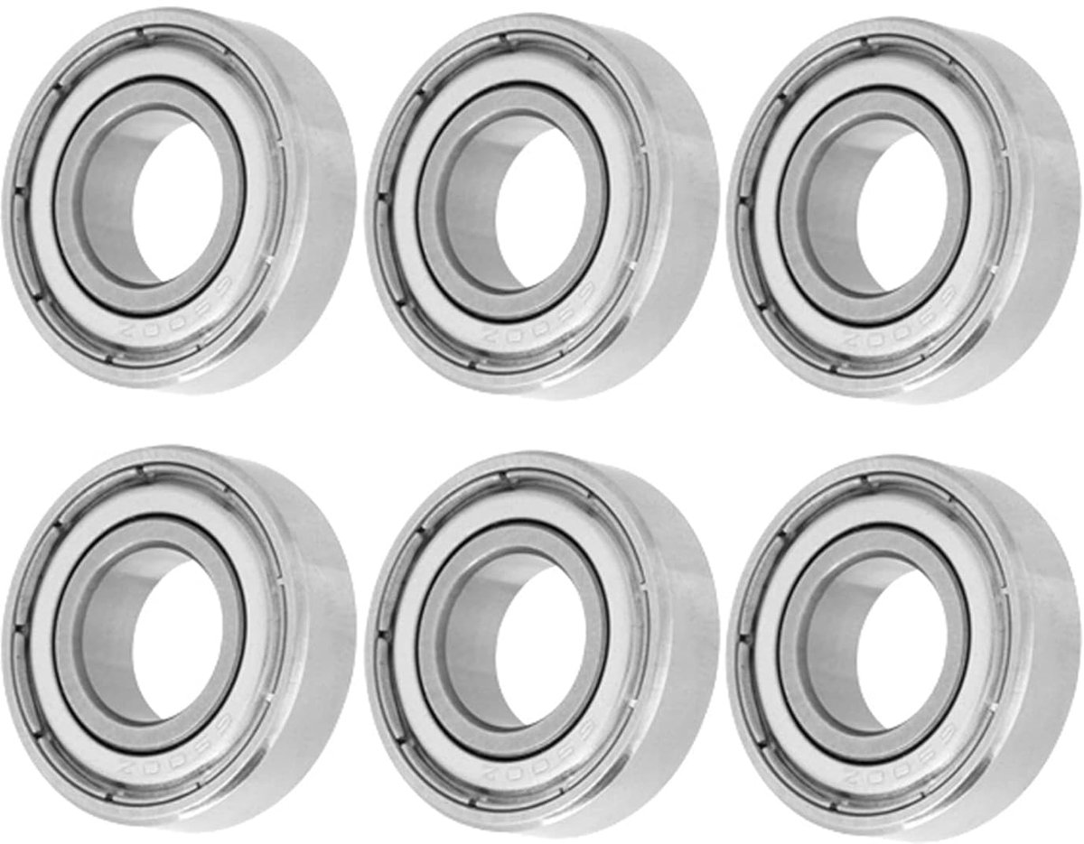 Miniatuur kogellagers 10x22x6mm - dubbel afgeschermd - staal - ideaal voor hobbyprojecten - ShopVlot