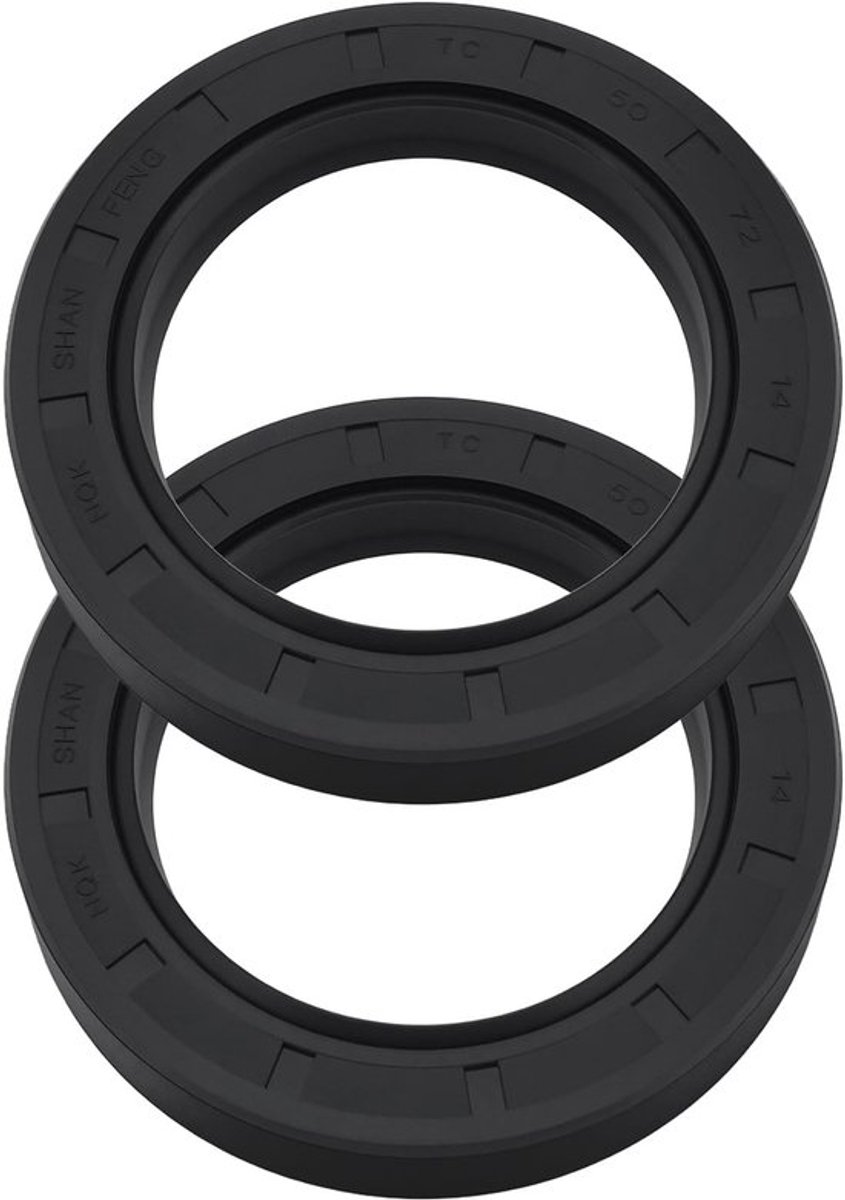 Oliekeerring 72x50x14mm - 2 Stuks - Compatibel met Kubota - Hoge temperatuur weerbestendig - Lekkagepreventie - Slijtvaste rubberen constructie - Afdichtring