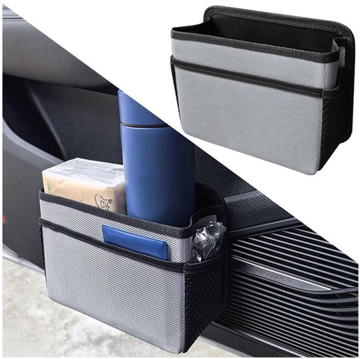 Auto-afvalbak Waterdicht - Hangende Opbergdoos - Auto-organizer - Oxford-stof - Universeel - 14 x 7,5 x 20 cm - Opbergbox