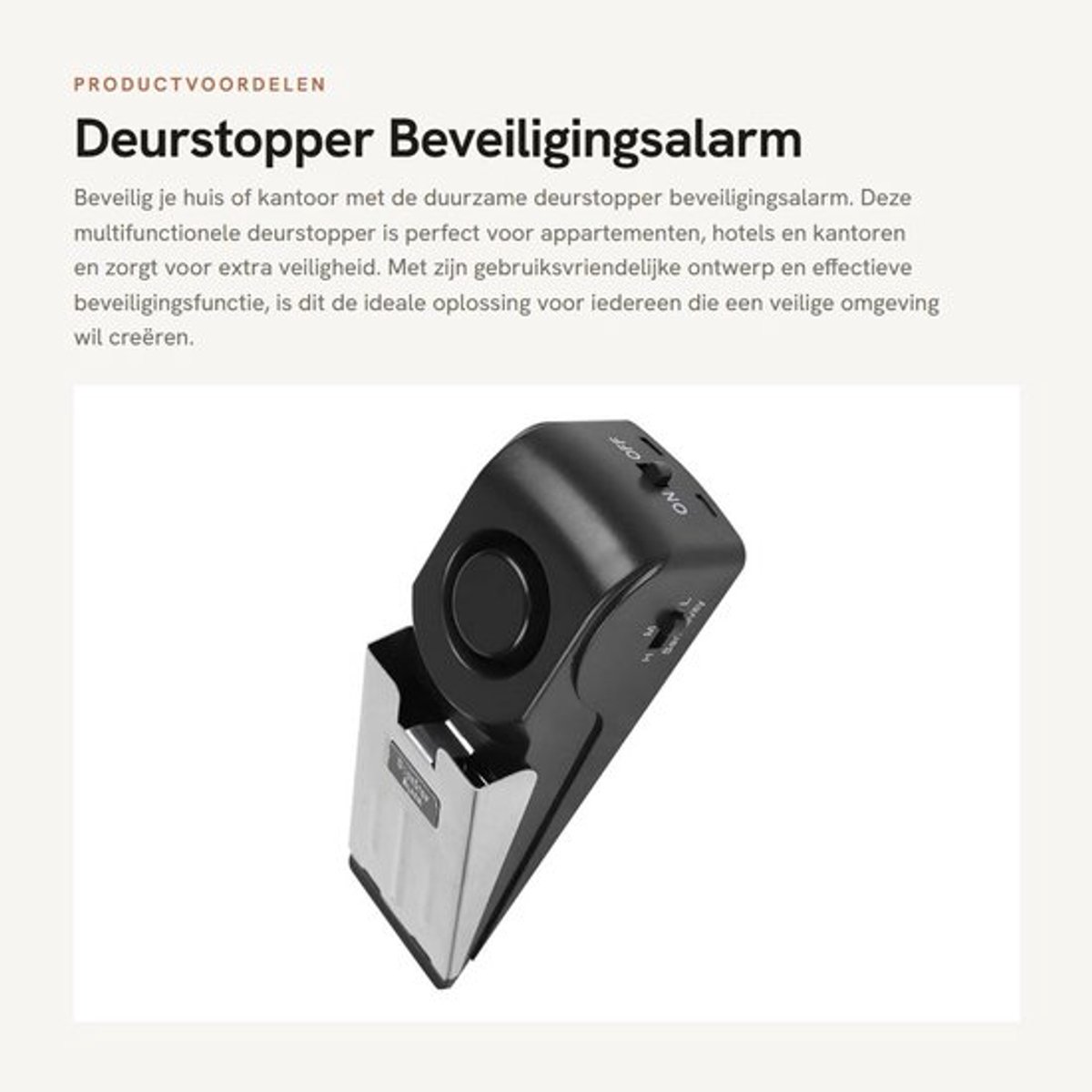 Beveiligingsdeurstopper Duurzaam - Deurbuffer - Deurstoppers voor binnen - Deurvastzetter - Deurstopper muur - Multifunctioneel ontwerp