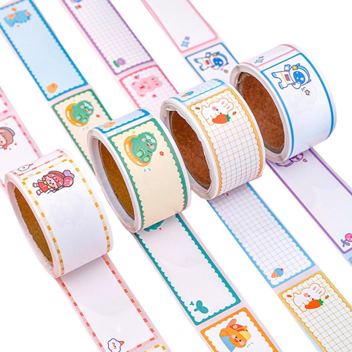 Zelfklevende etiketten 240 stuks - gekleurde stickeretiketten - beschrijfbaar - perfect voor schoolspullen - ShopVlot