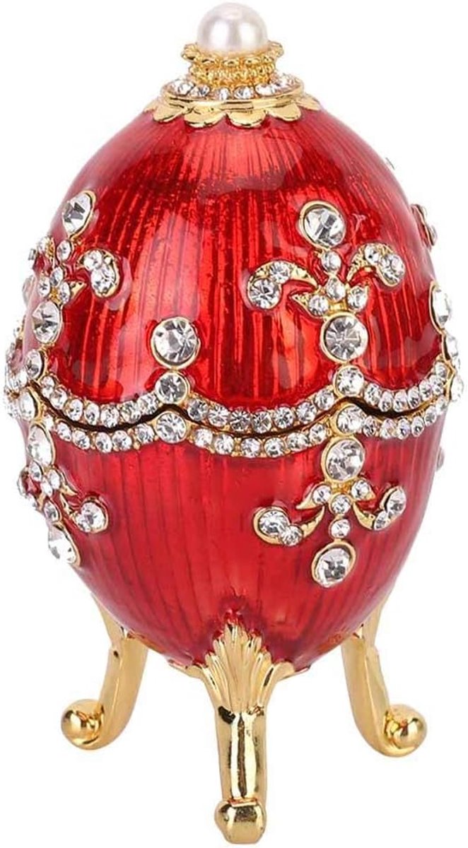 Sieradenbox handgeschilderd - Emailleren - Glanzende diamant - Perfect voor juwelen en decoratie - ShopVlot