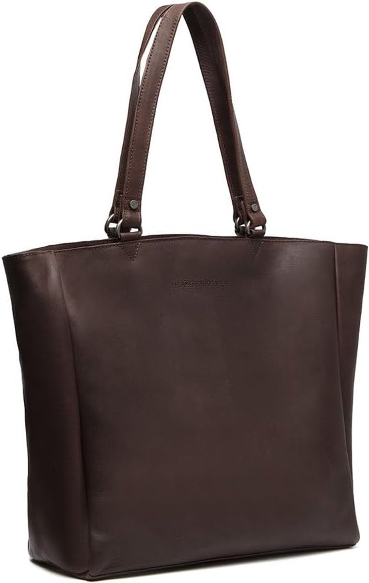 Schoudertas 36 cm - Leer - Laptopcompartiment - Ideaal voor dagelijks gebruik - ShopVlot