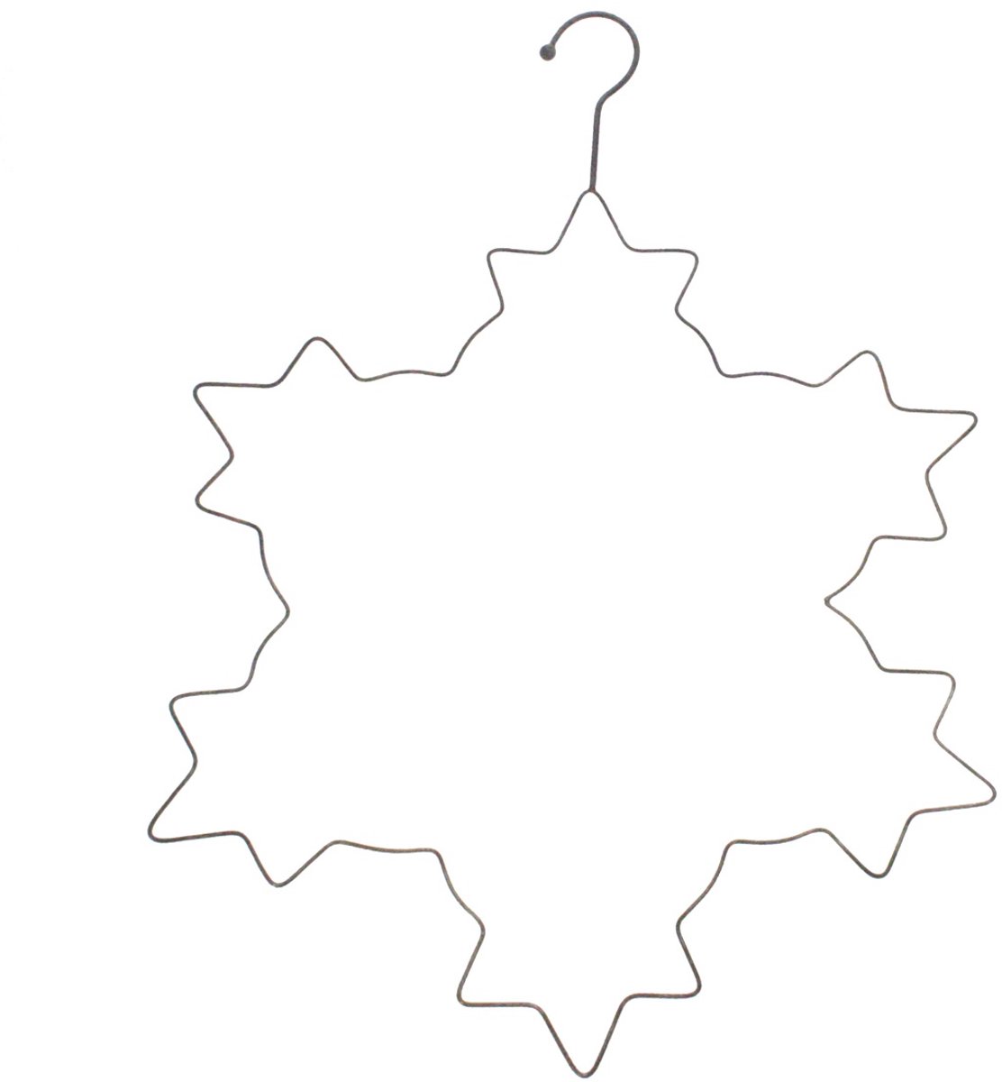 Metalen hanger Sneeuwvlok 33x45cm