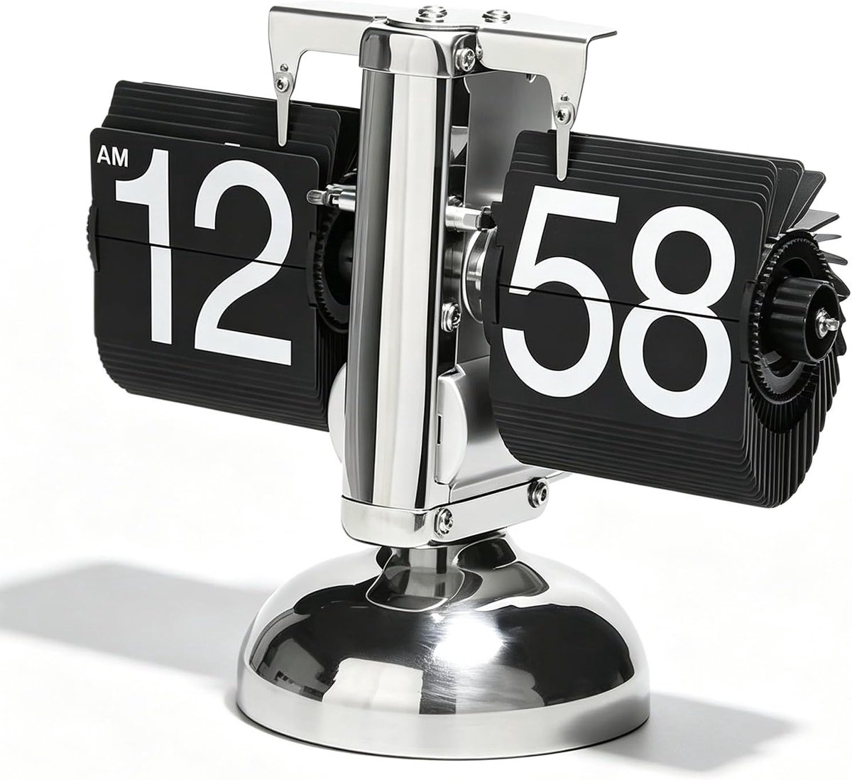 Flip-bureauklok retro digitaal - 304 roestvrijstaal - mechanisch draaien - stijlvolle tijdsaanduiding - ShopVlot