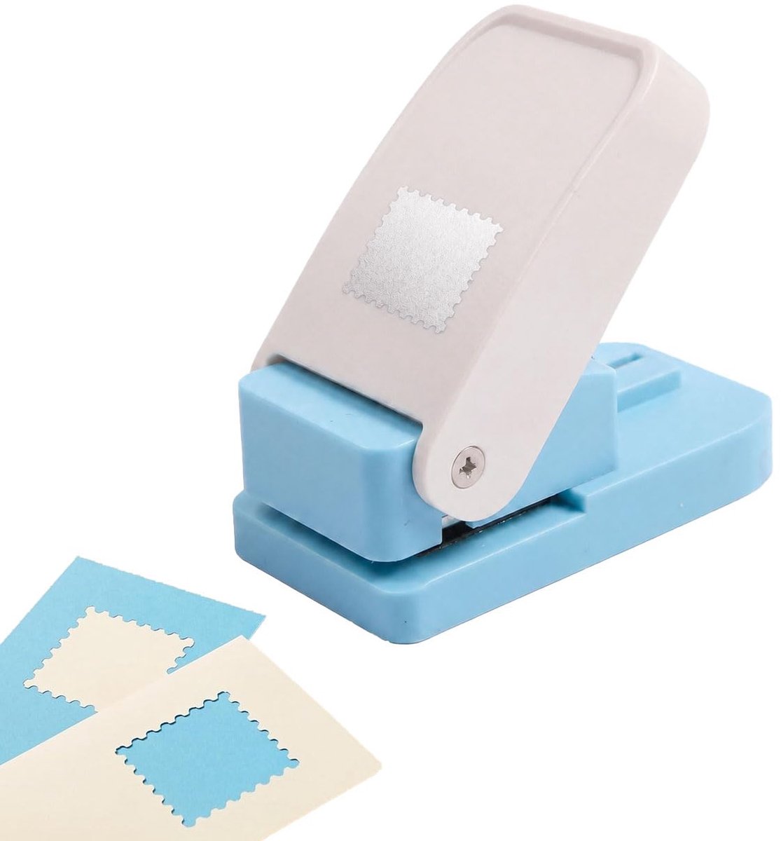 Postzegelpons, grote postzegelvorm, papierpons, gatenpons, rechthoekig, voor knutselen en doe-het-zelf (voorgestanste - ShopVlot