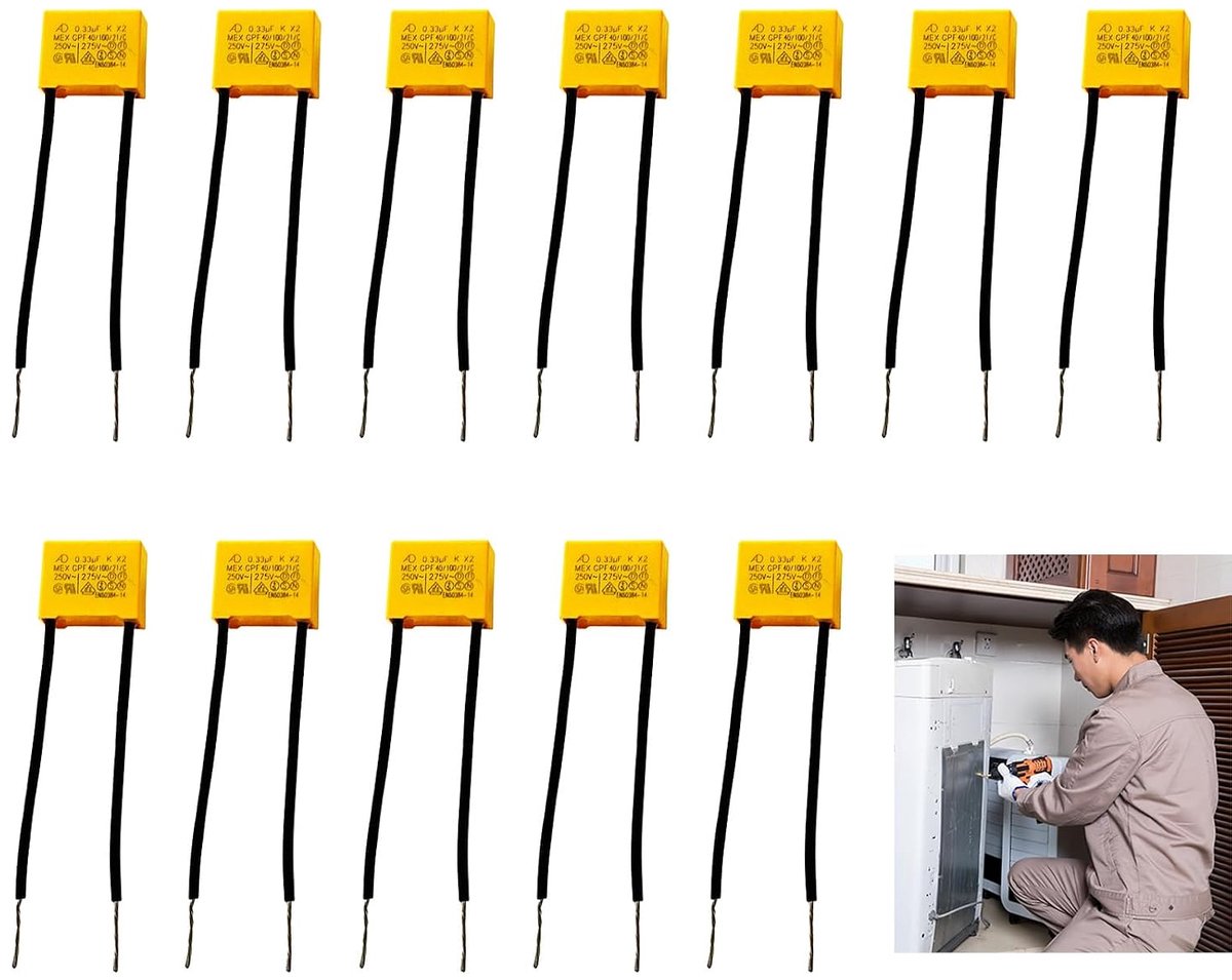 Safety Capacitors X2 0.33 µF 275 V Safety Capacitors Removal of Fault Capacitors High Performance for Electronic - ShopVlot