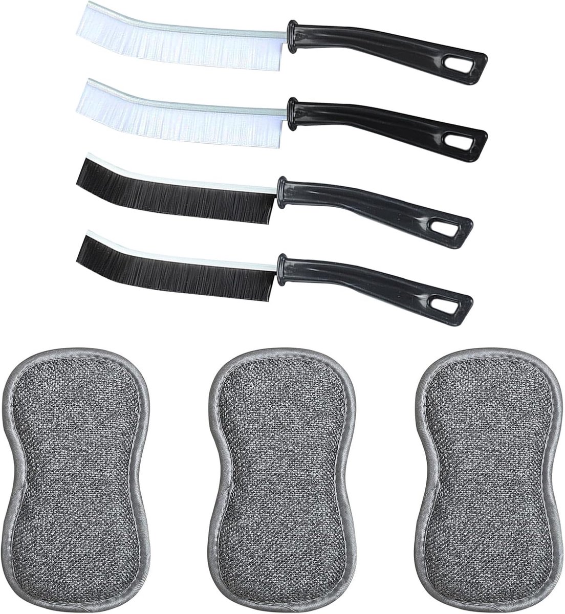 4 pieces crevice cleaning brush, grout brush, multi-function grout cleaning brush, joint cleaner, corner cleaning - ShopVlot