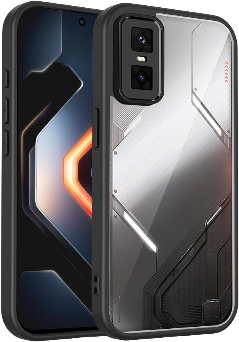 Case for Infinix GT 30 Pro, HD Clear Anti-Scratch PC Protective Soft TPU Frame, Ultra-thin Case-Black - ShopVlot