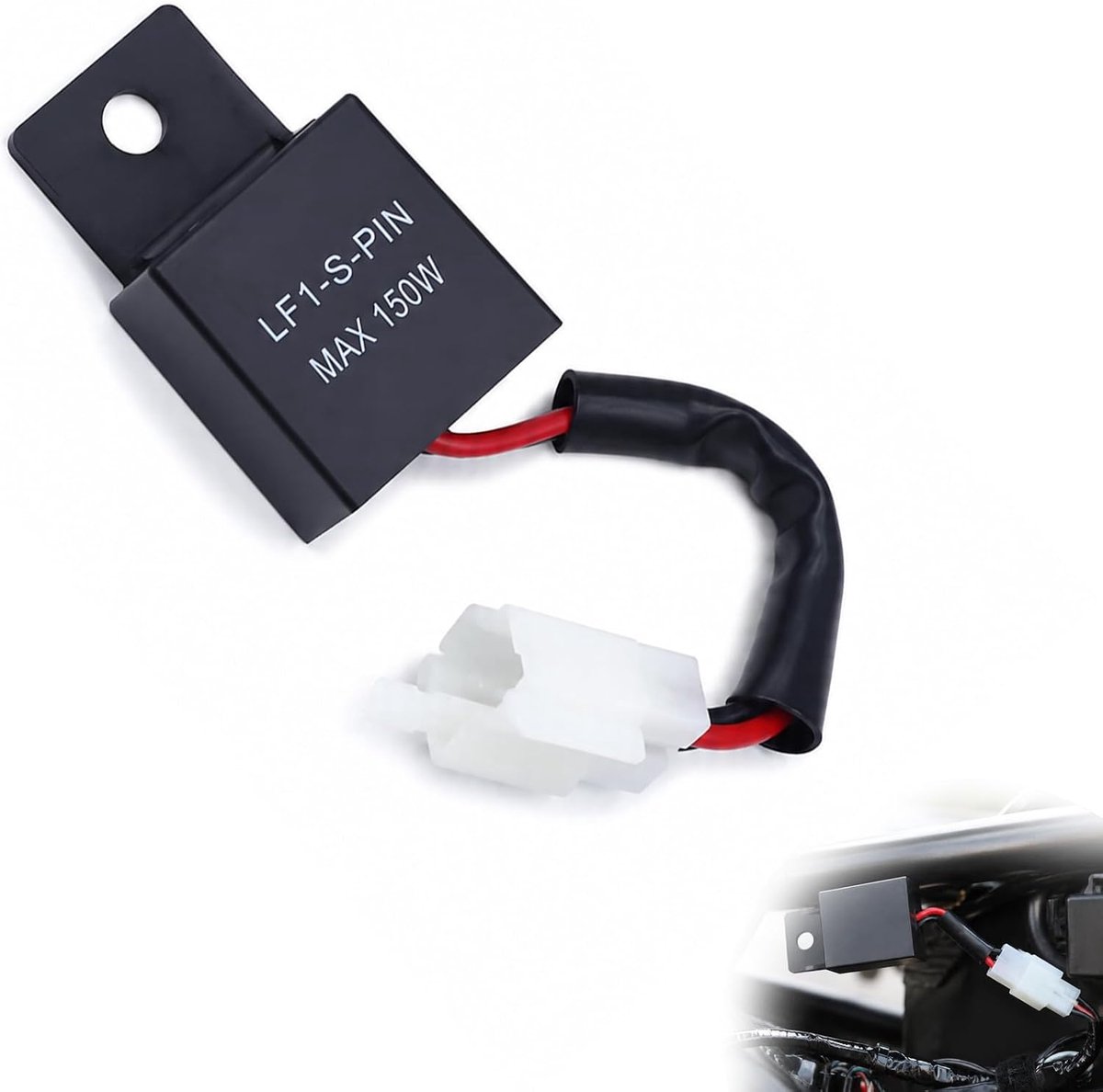 Zolara Knipperrelais, 12 V motorfiets knipperrelais led 2-pin, 150 W knipperrelais lastonafhankelijk, waterdicht - ShopVlot
