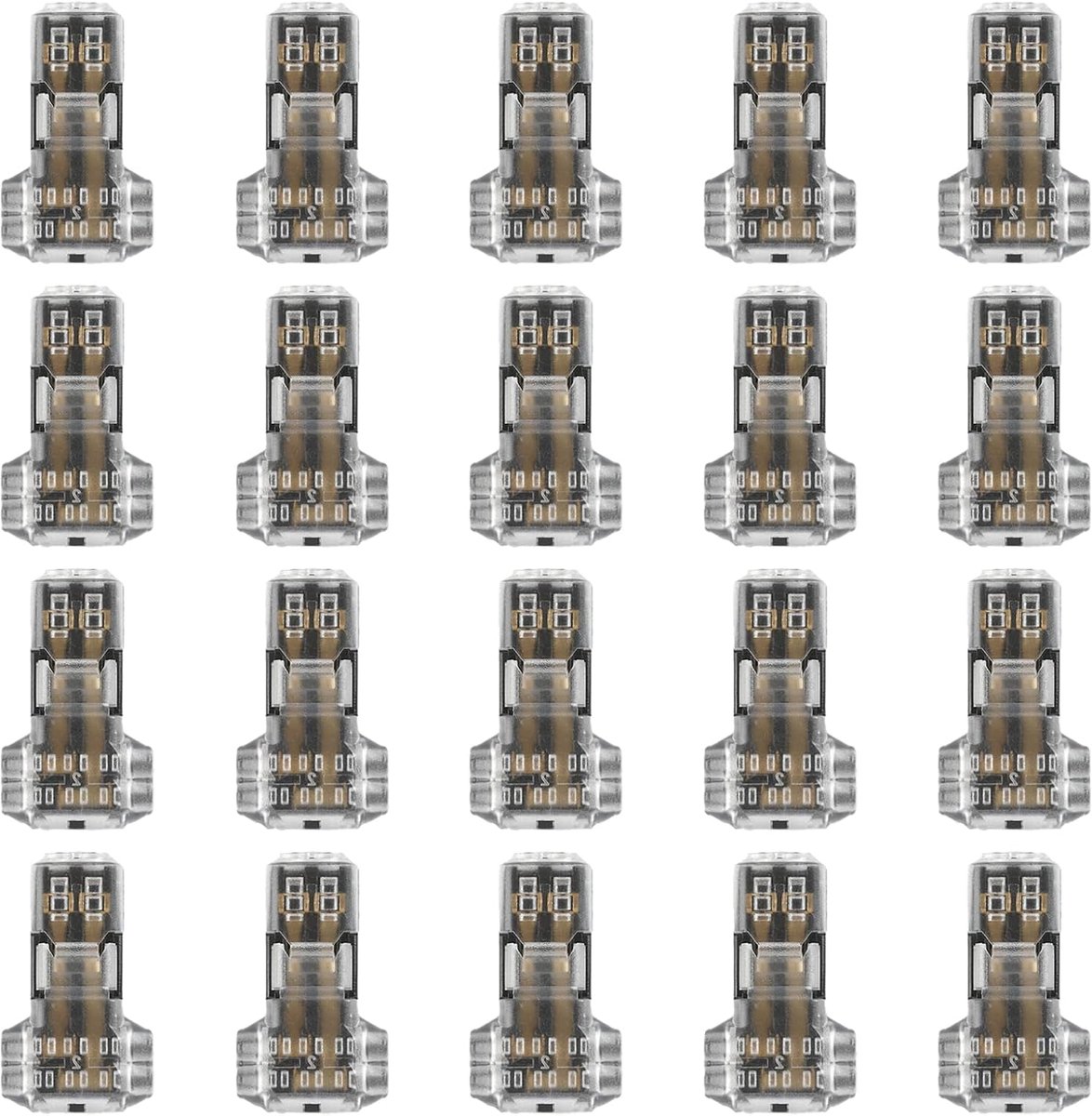 ERBO 20 stuks T-verbinders, laagspanning, T-kraan, kabelconnectoren - ShopVlot