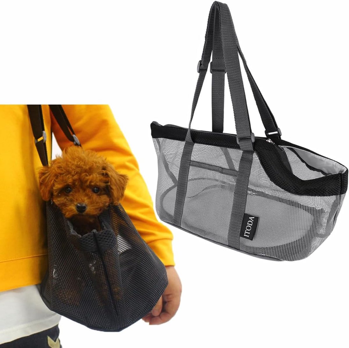 Transport Bag, Pet Carrier Bag, Small Dog, Pet Carrier Bag, Mesh, Dog Carrier Bag, Breathable Dog Bag with Bottom, Dog - ShopVlot