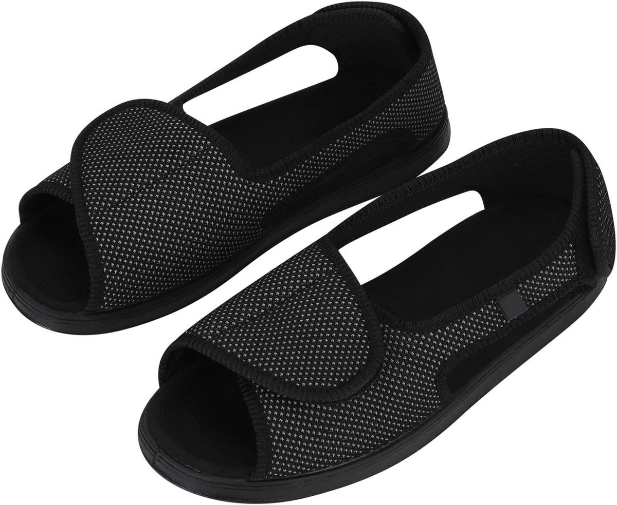 Women's Shoes Extra Wide Bandage Shoes Women's Sandals Rehabilitation Shoes with Velcro Closure Women's Sandals Soft - ShopVlot