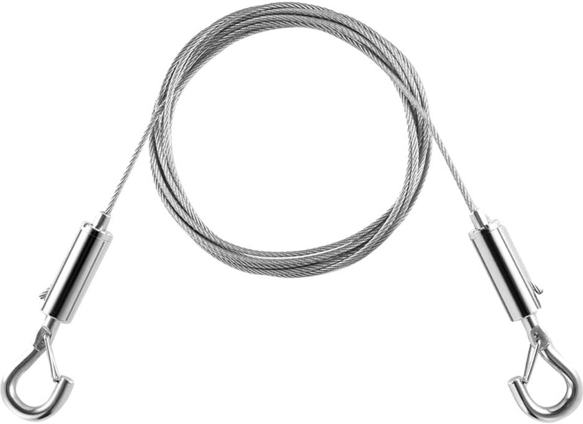 Vaniik verstelbare ophangset voor schilderijen, 2 m × 1,5 mm, geschikt voor maximaal 45 kg; robuuste roestvrijstalen - ShopVlot