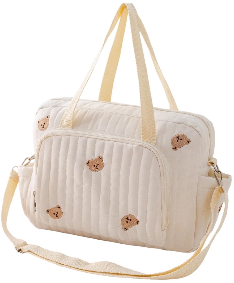 Solidchoice - Draagbare Luiertas en Ziekenhuistas met Schattig Bear Patroon