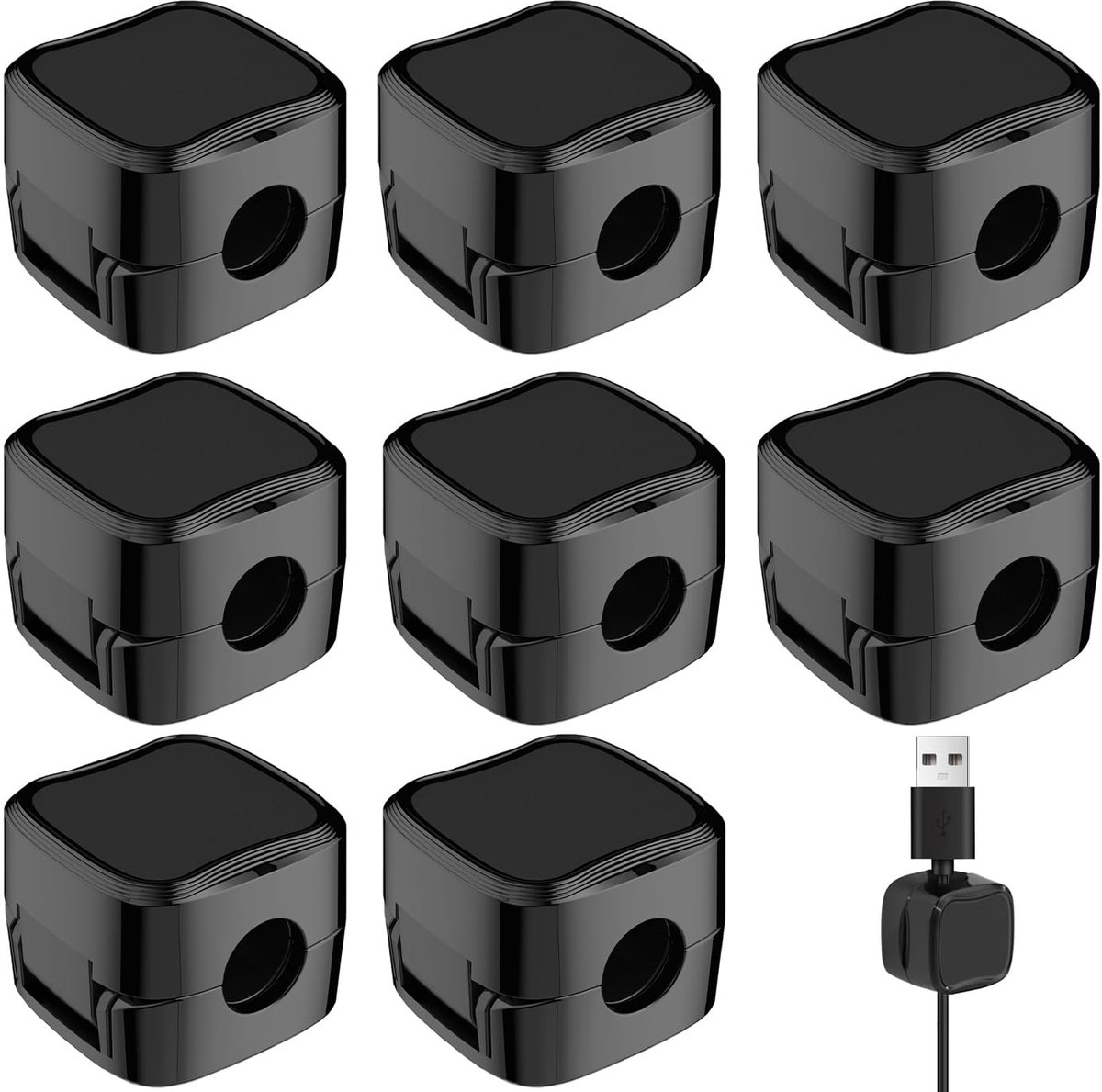 Kabelbeheer Clips - 8 Stuks - Magnetisch - Voor Kabels tot 7mm - Perfect voor Thuis en Kantoor - ShopVlot